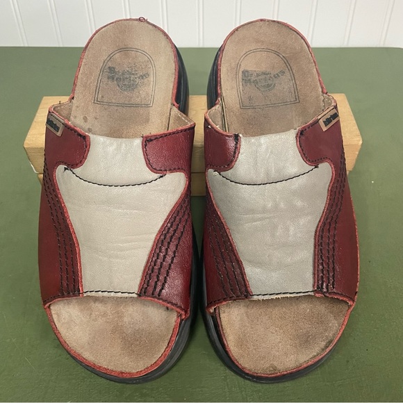 VTG England Dr Martens Two Tone Slip On Sandals/Slides/Clogs #5A16 - Picture 2 of 10